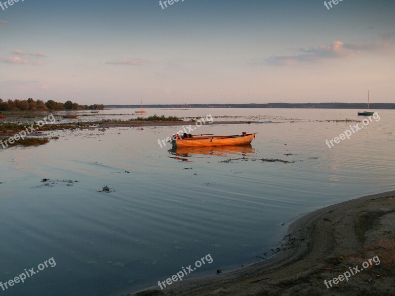 Boat Lake Evening Water Nature