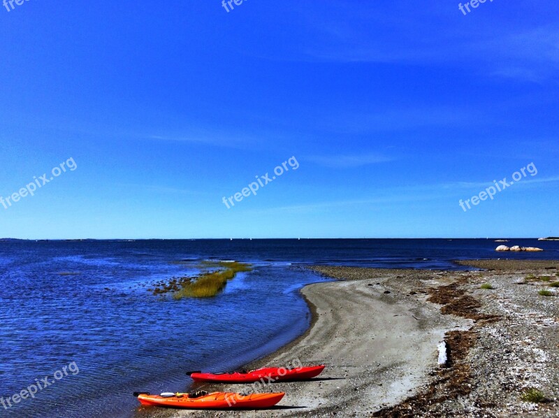 Kayaks Beach Cohasset Massachusetts Free Photos