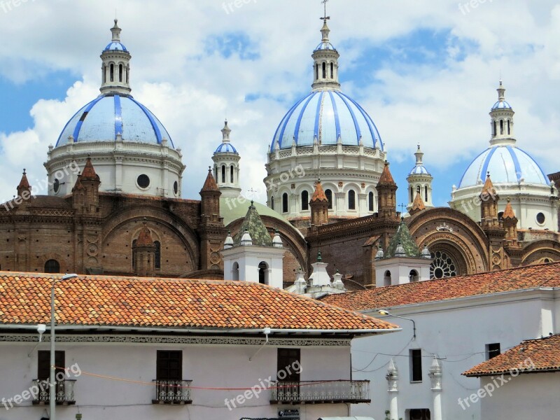 Ecuador Cuenca Cathedral Dome Architecture