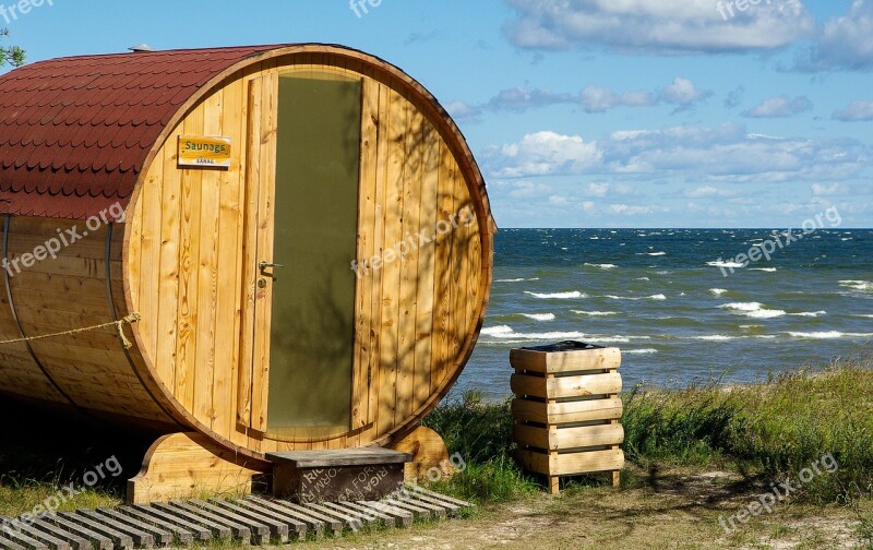 Estonia Sauna Baltic Sea Beach Free Photos