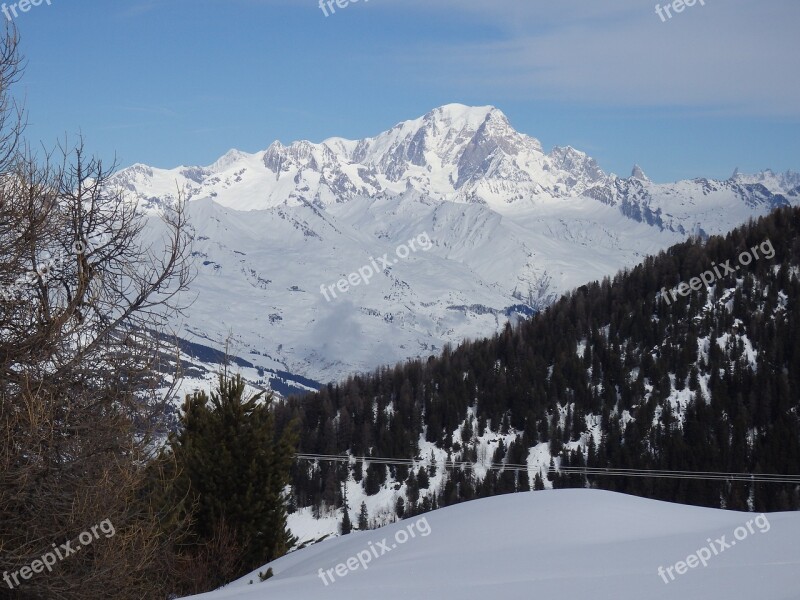 Mont Blanc France Alps Mountains Free Photos