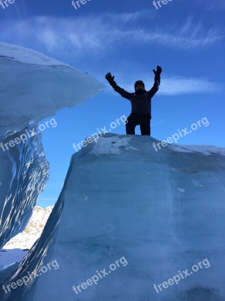 Glacier Austria Snow Landscape Wintry Alpine