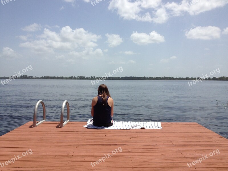 Solitude Alone Dock Female Girl