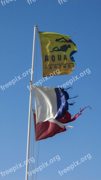 Wind Flags Destroyed Waving Free Photos