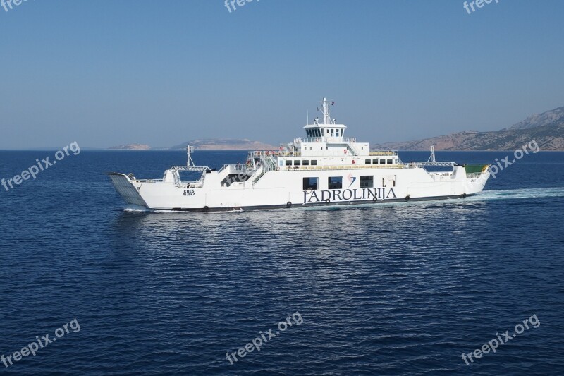 Ferry Croatia Ship Adriatic Sea Water