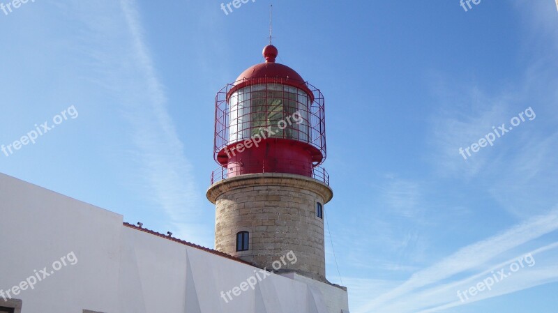 Lighthouse Sagres Southern Tip Of Portugal Algarve Cabo De São Vicente