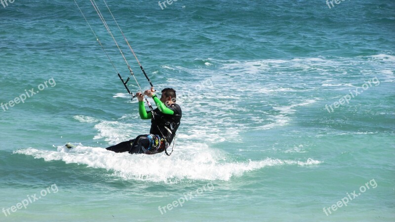 Kite Surf Surfer Surfing Sport Extreme