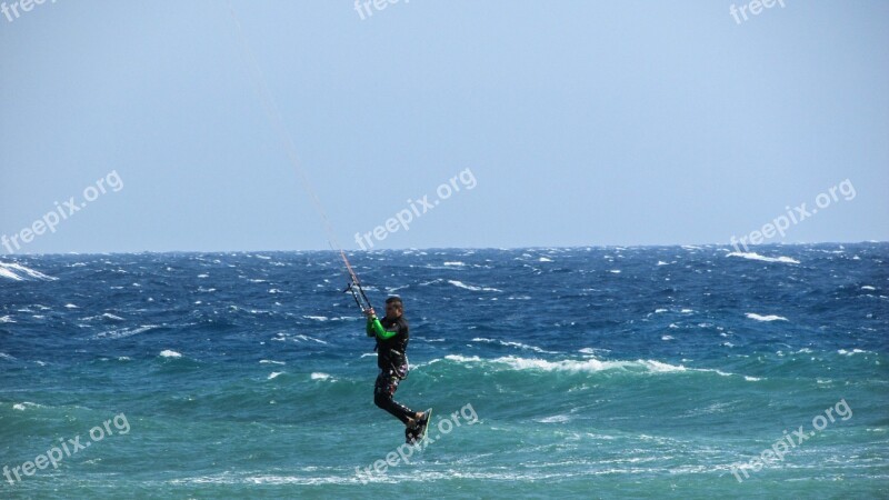 Kite Surf Surfer Surfing Sport Extreme