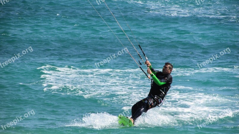 Kite Surf Surfer Surfing Sport Extreme