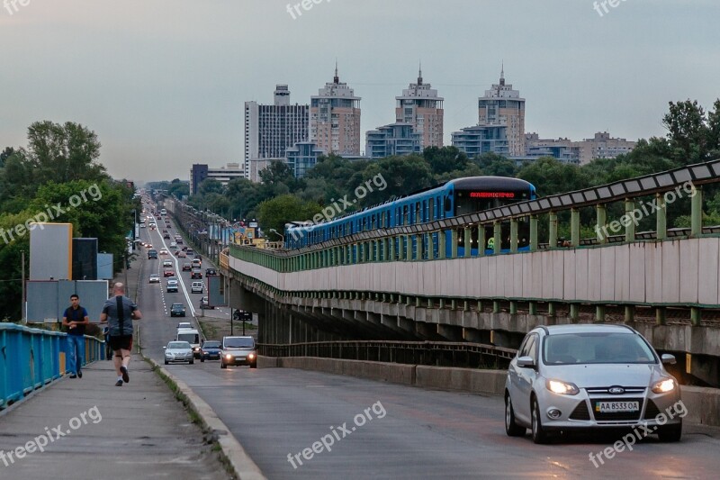 Kiev City Metro Ukraine Bridge