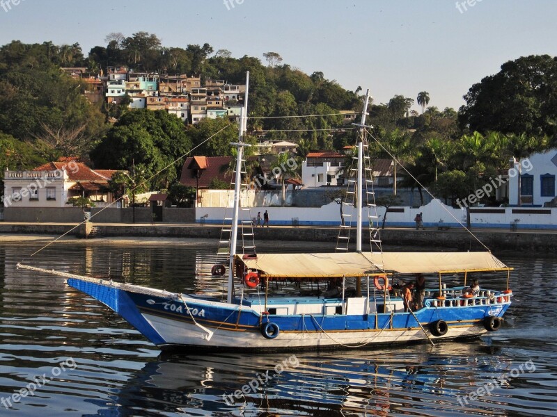 Paquetá Island Stadtviertel Of Rio Guanabara Bay Ship Favelas