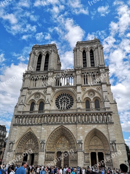 巴黎圣母院 Notre Dame De Paris Paris France Building