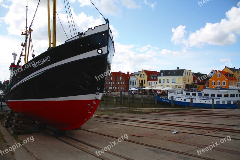 Husum Port Ship City Houses