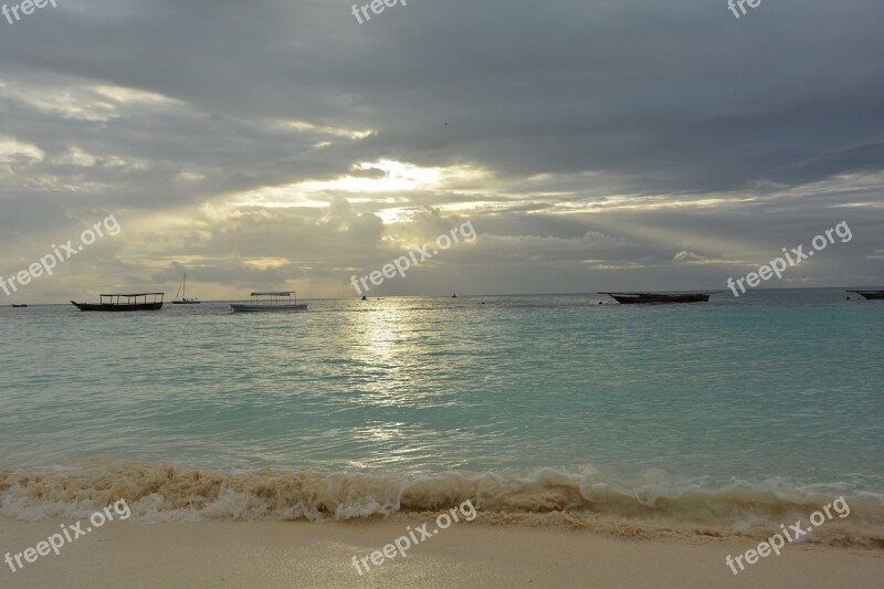 Zanzibar Africa Sunset Tanzania Beach