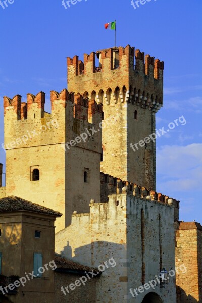 Torre Castle Walls Sky Flag