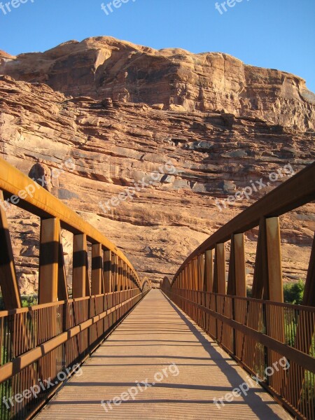 Bridge Moab Coloradoriver Utah Free Photos