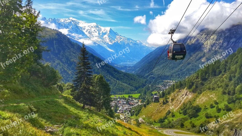 Chamonix Landscape Nature Mountains France