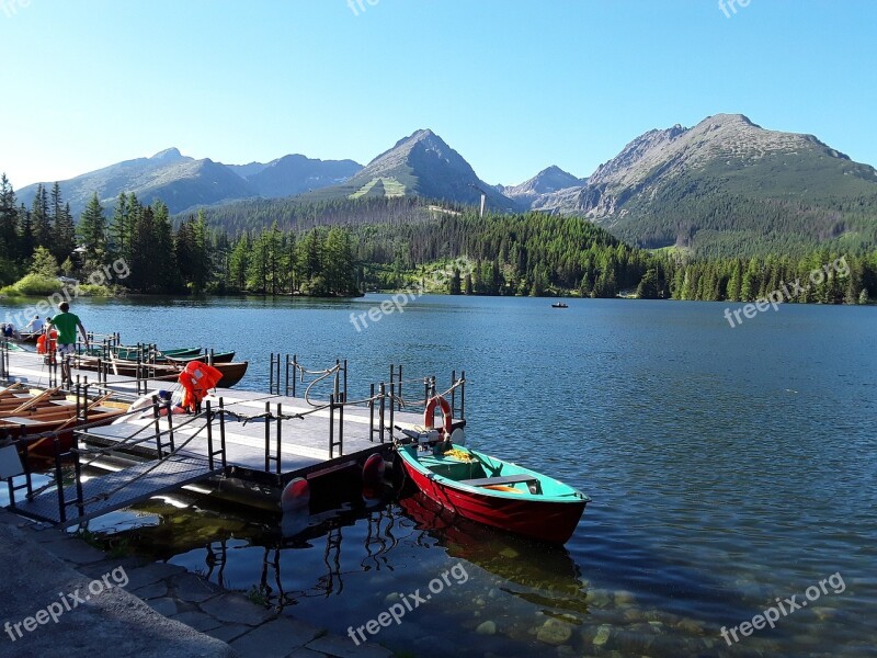 Strba Tarn Vysoké Tatry Slovakia Mountains Nature