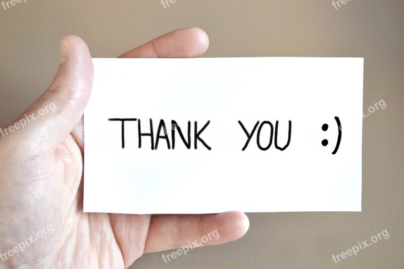 Thank You Thank You Card Hand Feedback Keep