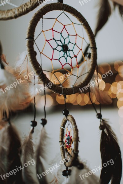 Dream Catcher Feather Vintage Retro Indian