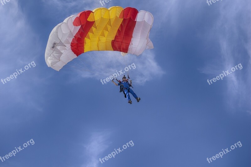 Paratrooper Soldier Sky Military Parachute