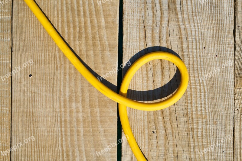 Background Yellow Rope Pipe Plastic