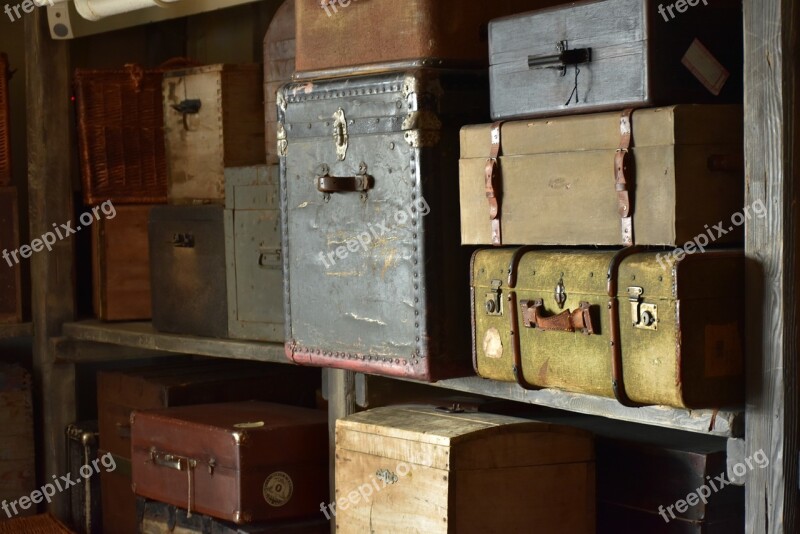 Suitcase Suitcases Old Travel Vintage