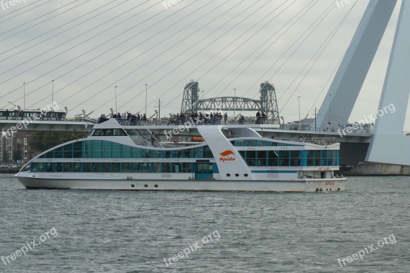 Spido Canal Boat Port Rotterdam Netherlands