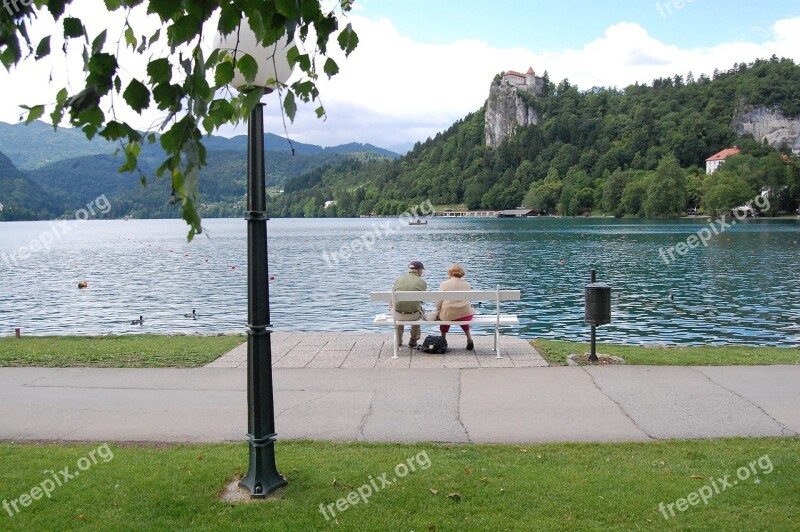 Couple Lake Love Water Nature