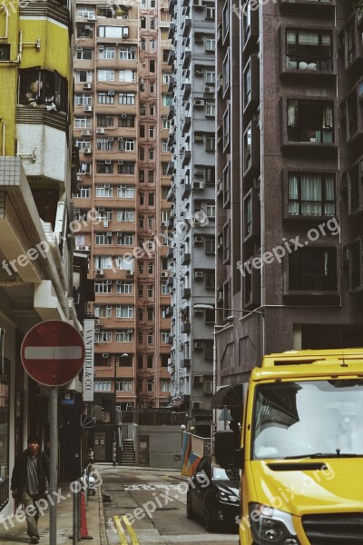 Hong Kong Old Street Roadside Free Photos