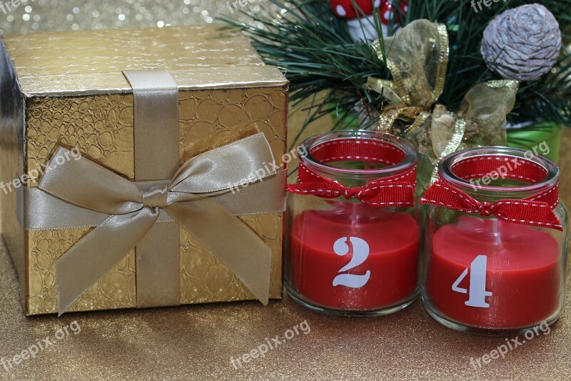 Christmas Twenty Four Gift Deco Candle