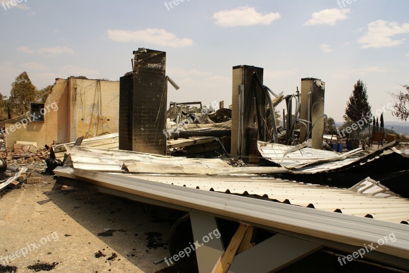 Bushfire Australia Landscape Devastation House