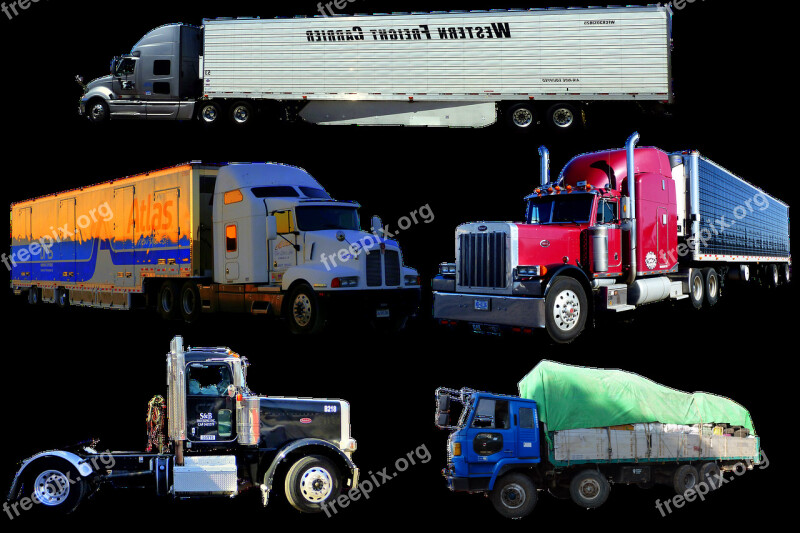 Trucks American Transport Classical Traffic