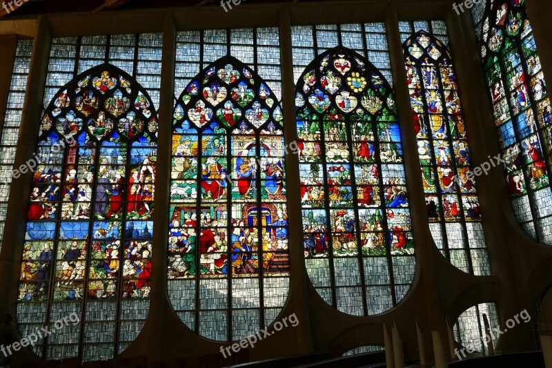 Stained Glass Window église Saint-vincent église Sainte Jeanne D'arc Rouen