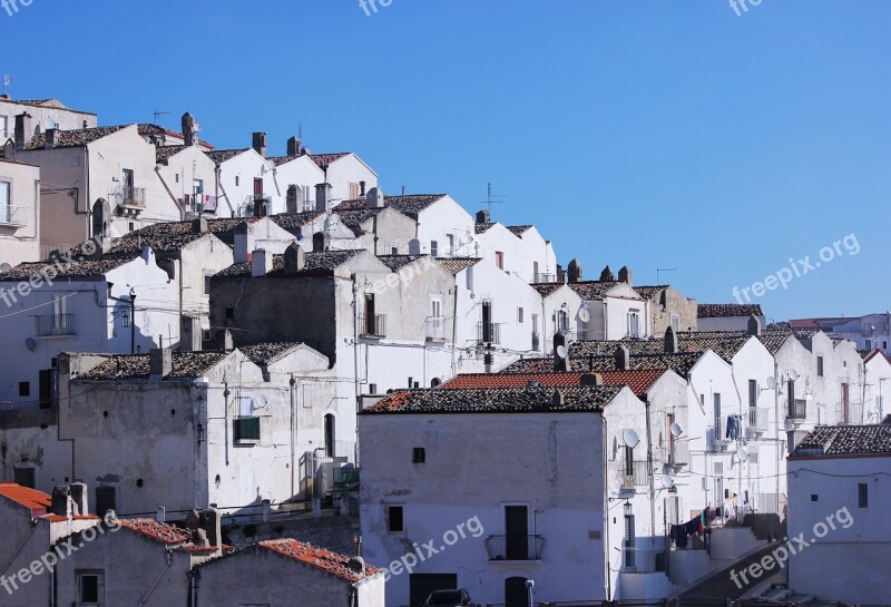 Monte Sant'angelo Gargano Puglia Italy Houses