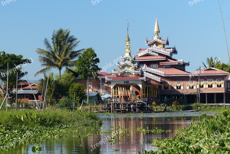 Myanmar Inle Lake Temple Nyaungshwe Free Photos