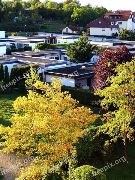 Bungalows Bungalow Suburban Settlement Autumn