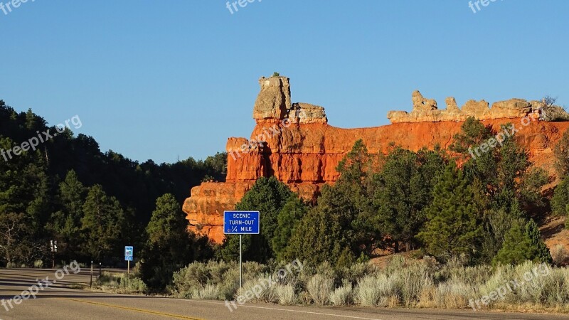 Red Canyon Utah Usa National Park Nature