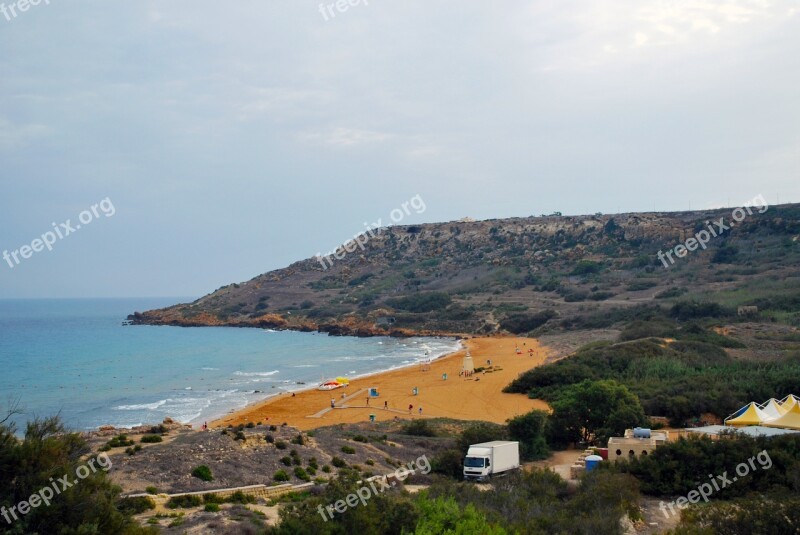 Ramla Gozo Malta Beach Nature