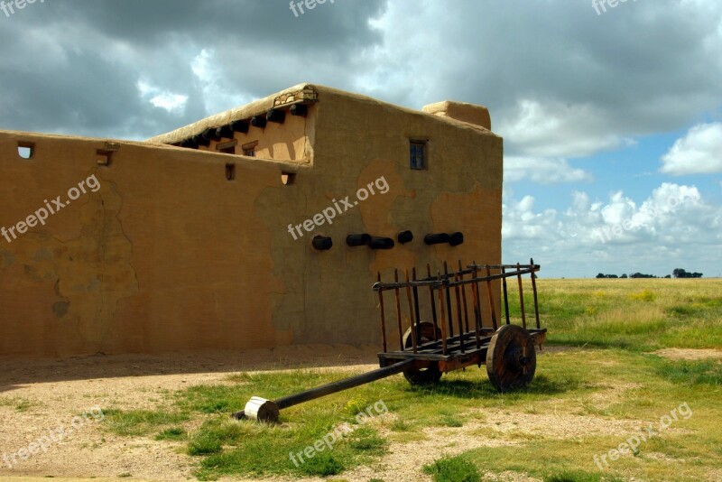 Cart At Bent's Old Fort Fort Trading Post Colorado Cart