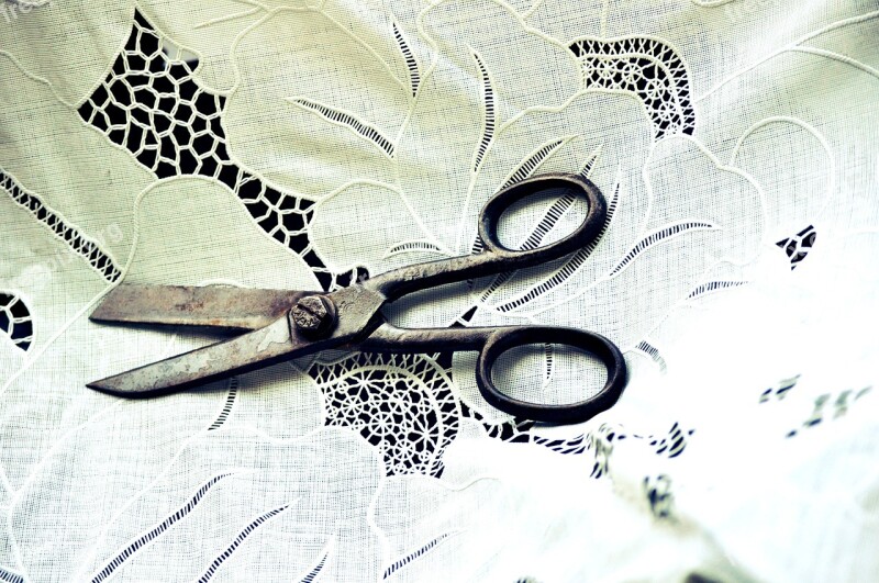 Scissors Fabric Old Old Fashioned Clothcraft