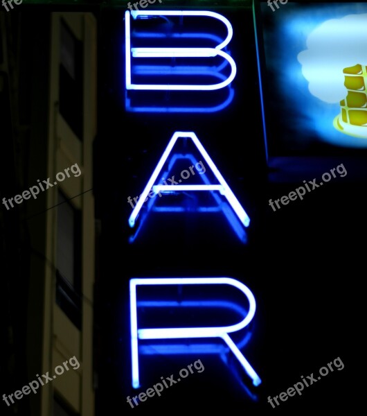 Alcohol Bar Beer Black Blue