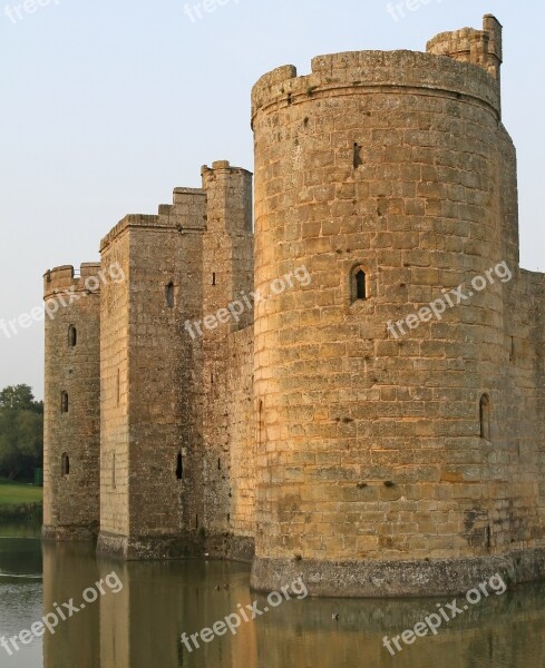 Battlements Blue Bodiam Britain British