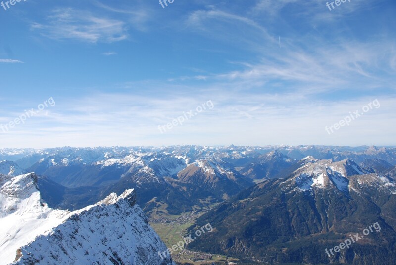 Zugspitze Outlook Mountains View Free Photos