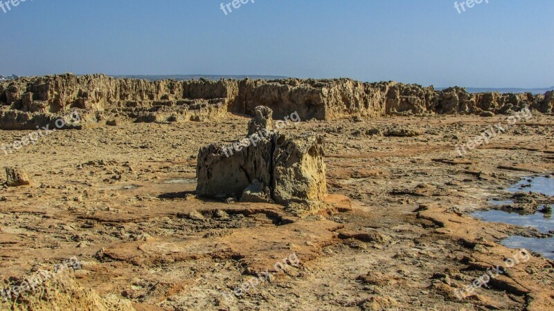 Cyprus Ayia Napa Makronissos Rocky Landscape Free Photos