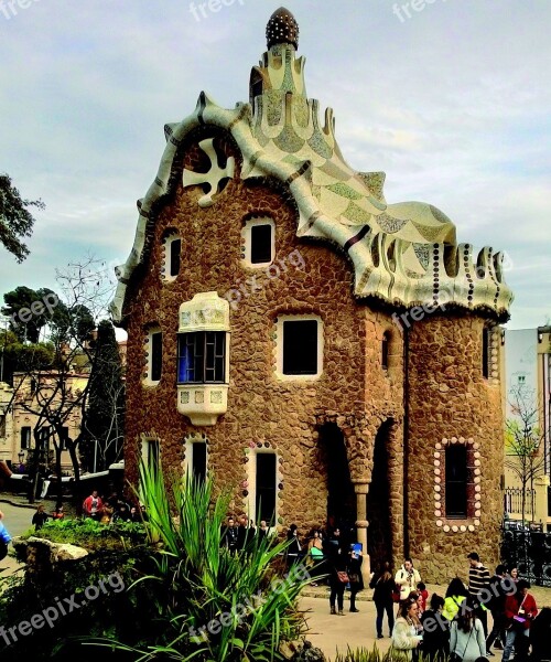 Barcelona Park Guell Culture Free Photos