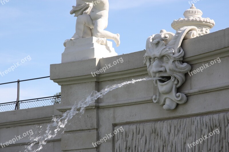 Vienna Austria Schönbrunn Gargoyle Neptunbrunnen