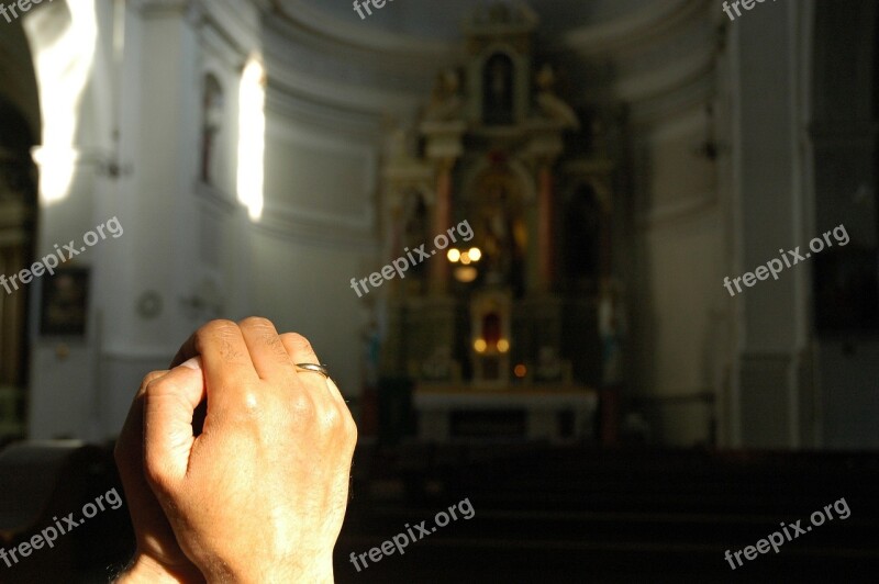 Prayer Church Light Praying Hands Married