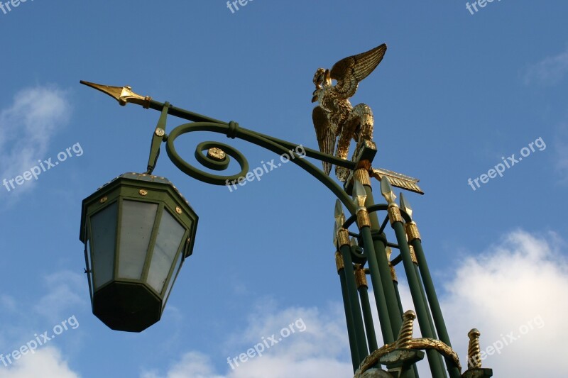 Lantern Gilding Sky Petersburg Russia