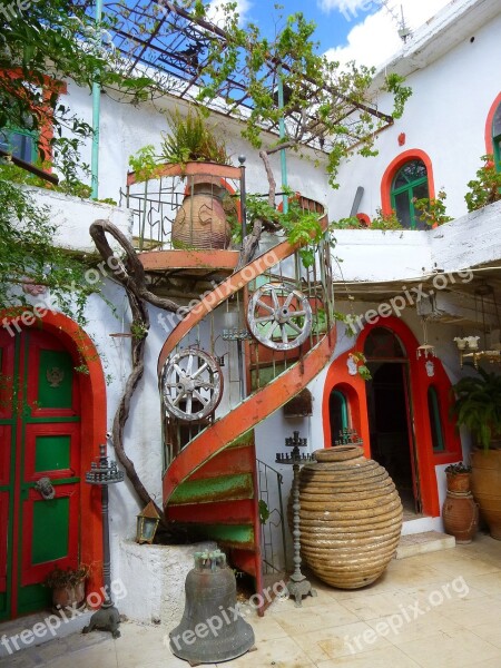 Crete Museum Spiral Staircase Ceramic Bell